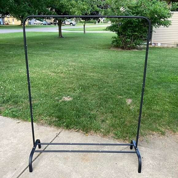 NEW Metal Clothing Rack, 43.3 Inches Garment Rack with Bottom Shelf for Hanging - Picture 4 of 8